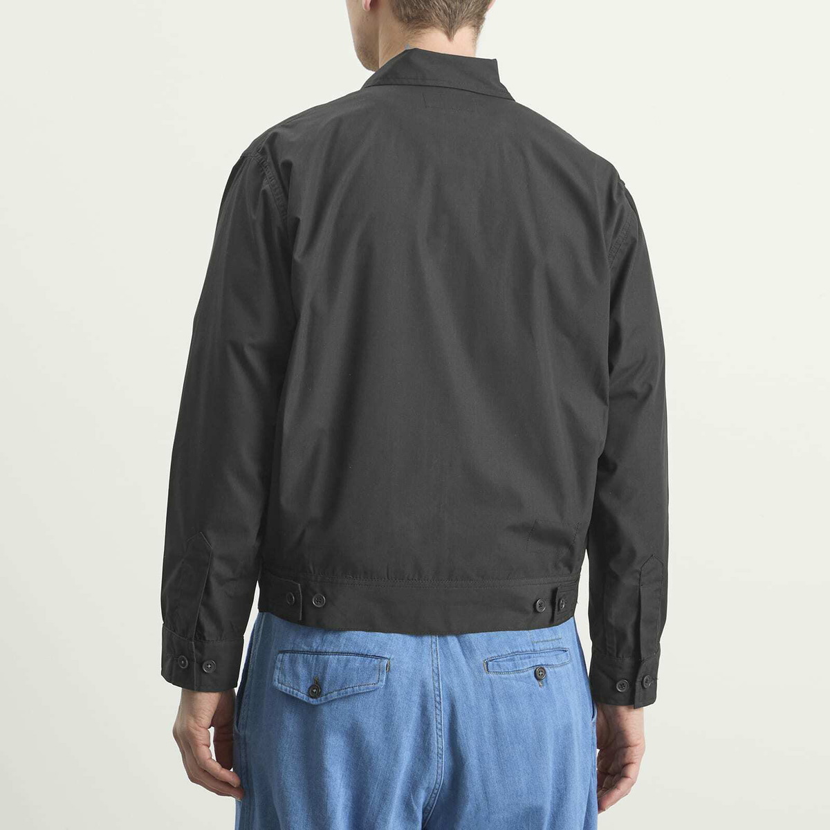 Universal Works Men's Recycled Poly Tech Rose Bowl Jacket in Black