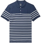 J.Crew - Striped Stretch-Cotton Piqué Polo Shirt - Blue