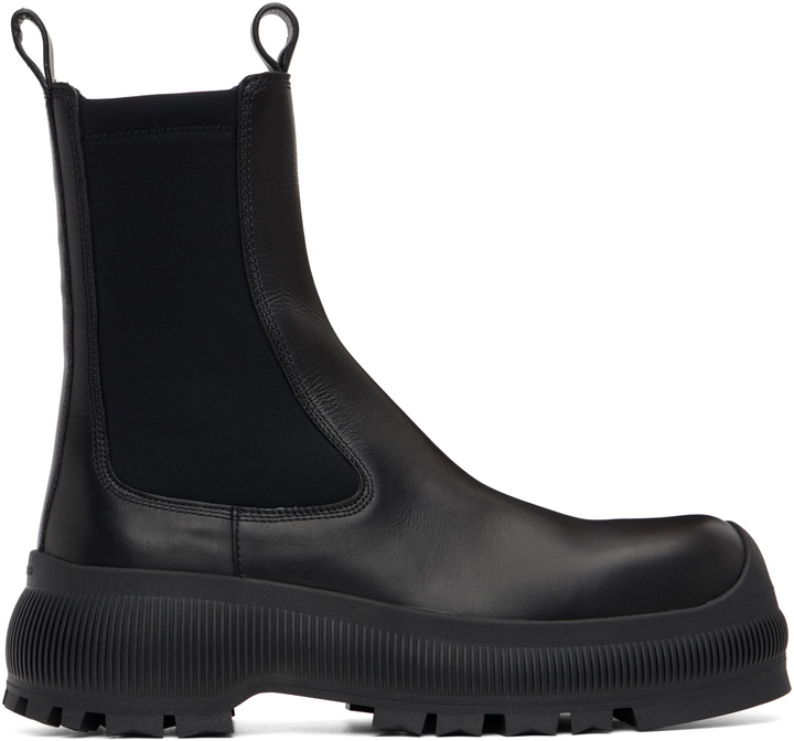 Photo: Jil Sander Black Leather Chelsea Boots