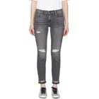 FRAME Grey Le Garcon Release Hem Jeans