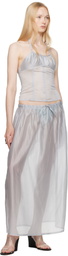 BELLE Gray Rhea Maxi Skirt