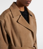 Khaite Alder belted suede jacket