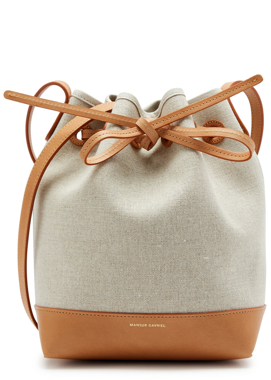 Mansur Gavriel Mini Canvas Bucket bag - Natural - One Size