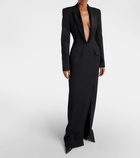 Alexander McQueen Wool tuxedo gown