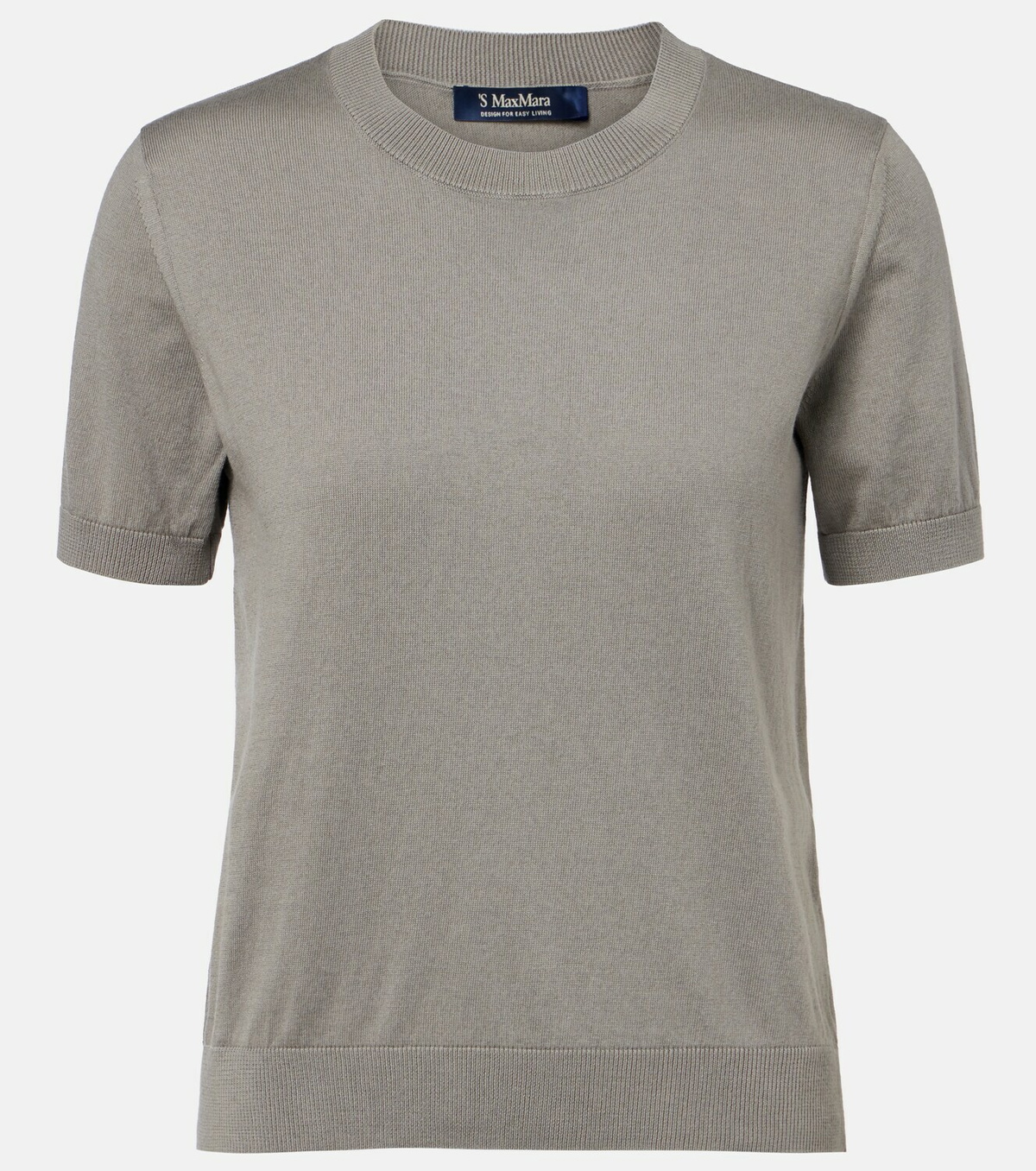 'S Max Mara Cotton, silk, and cashmere knitted top