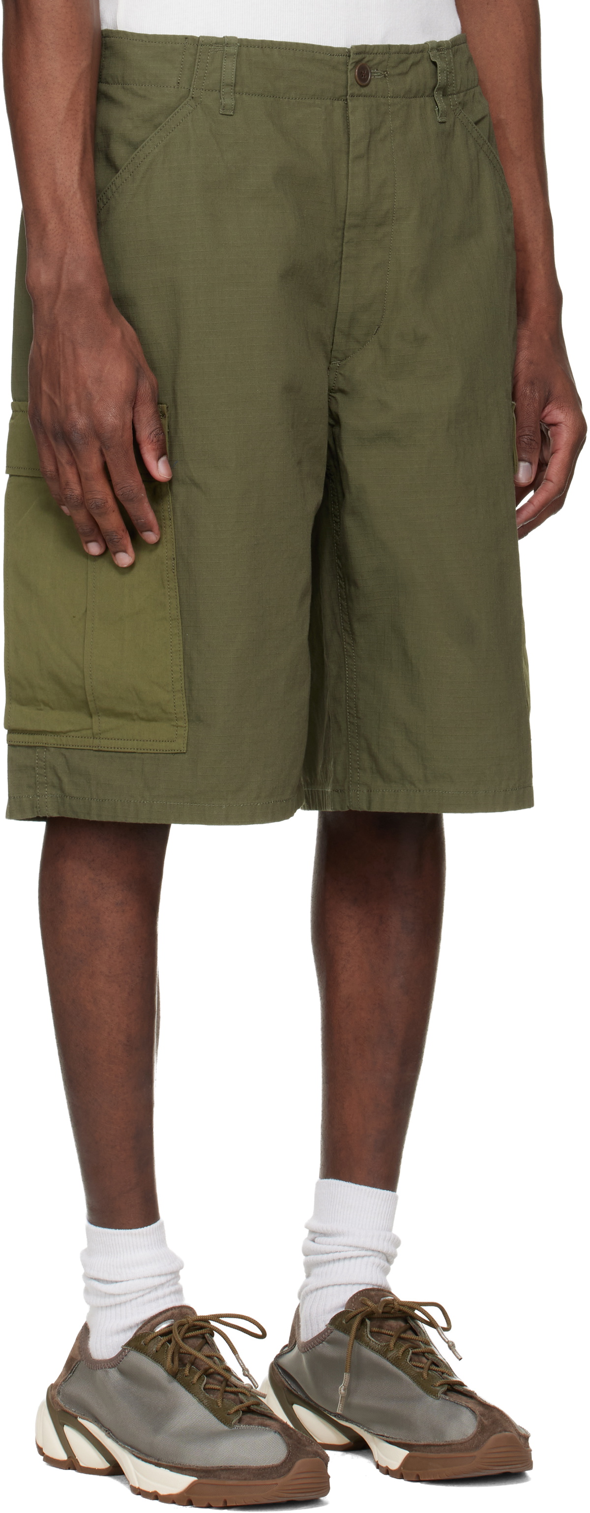 nanamica Khaki Ripstop Cargo Shorts