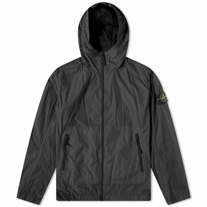 Photo: Stone Island Men's Crinkle Reps Hooded Jacket in Black