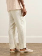 Zegna - Tapered Oasi Linen Trousers - White