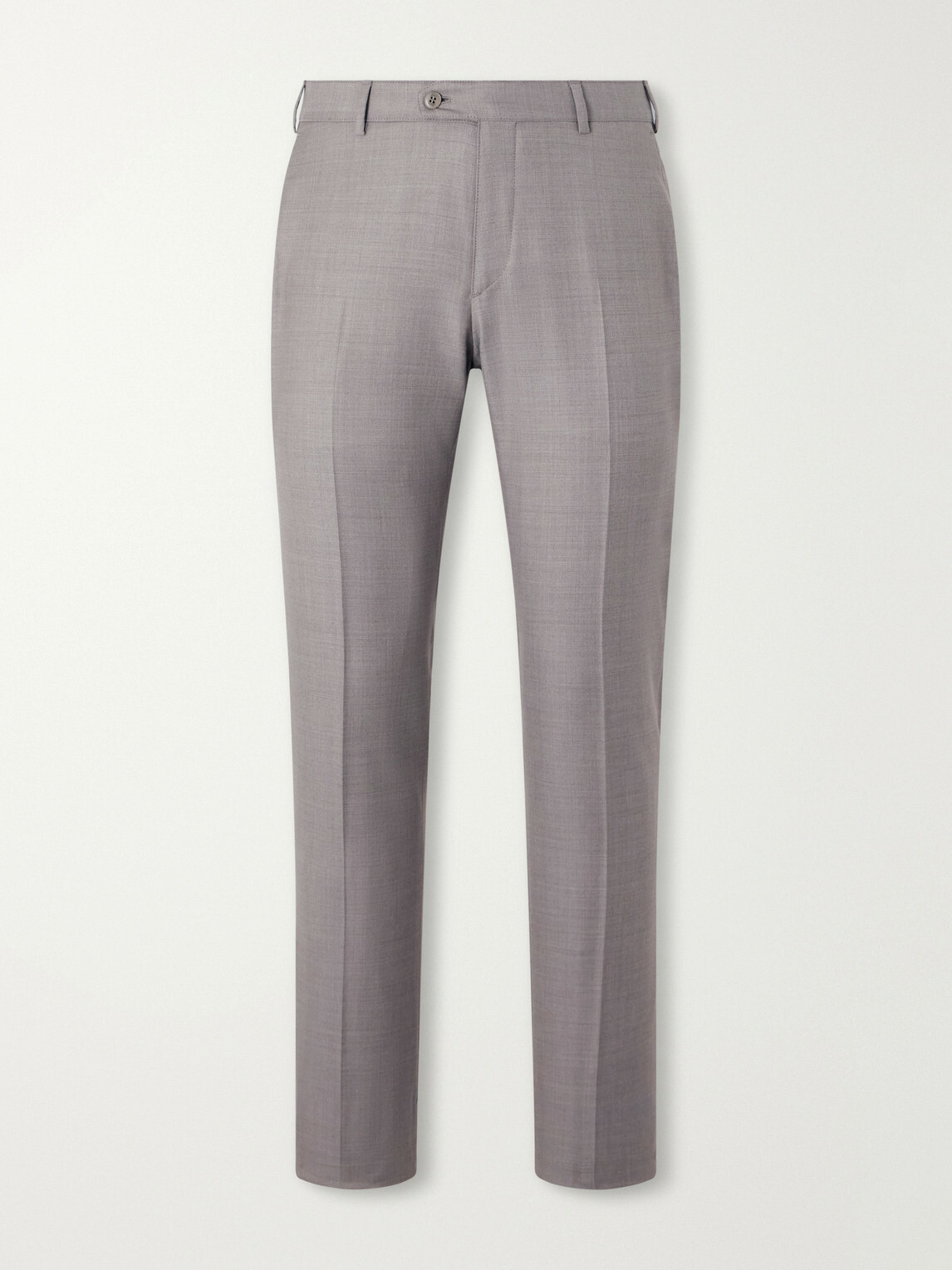Brioni - Slim-Fit Wool-Gabardine Trousers - Gray