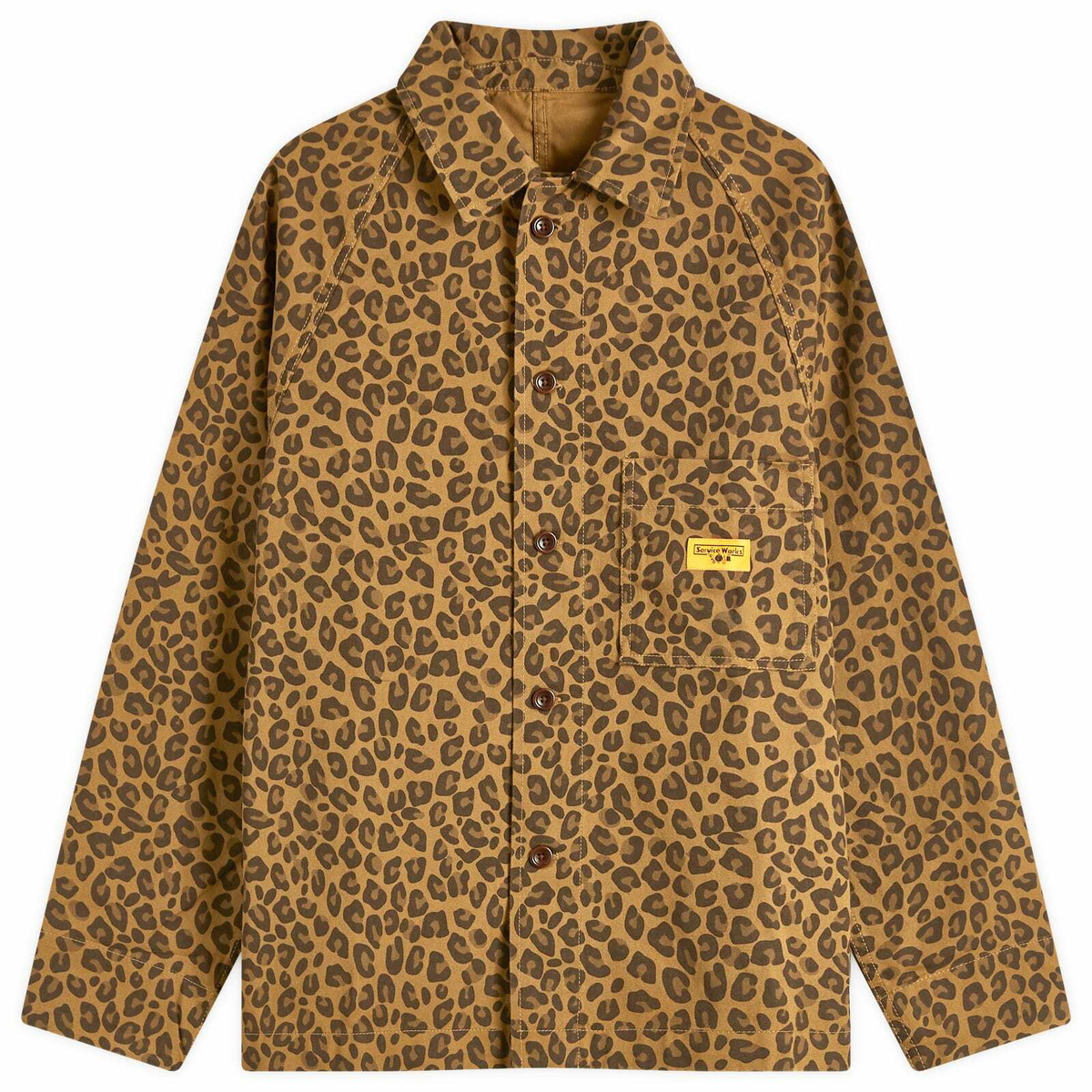 Service Works Men's Leopard FOH Jacket in Brown Service Works