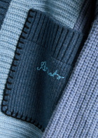 Axel Arigato Franco Colour-block Wool-blend Cardigan Blue