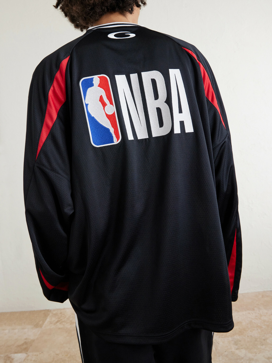 Balenciaga - NBA Logo-Embroidered Appliquéd Cotton-Jersey T-Shirt