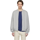 Dries Van Noten Grey Hoddan Hand Zip-Up Sweatshirt