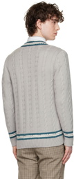 Ernest W. Baker SSENSE Exclusive Gray Cable Knit Sweater