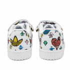 Adidas x Jeremy Scott Forum 84 Lo Mono Sneakers in White/Core Black