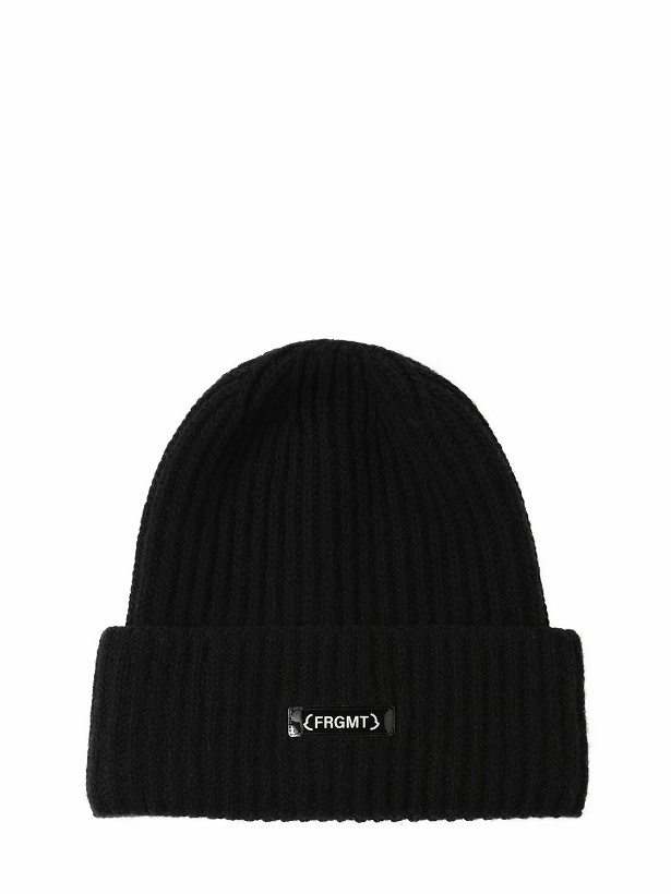 Photo: MONCLER GENIUS - Moncler X Frgmt Logo Wool Rib Beanie Hat