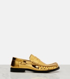 Loewe Campo mirrored leather penny loafers
