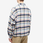 DIGAWEL Men's Check Overshirt in Pink/Light Blue