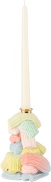 James Shaw Multicolor Plastic Baroque Candle Holder