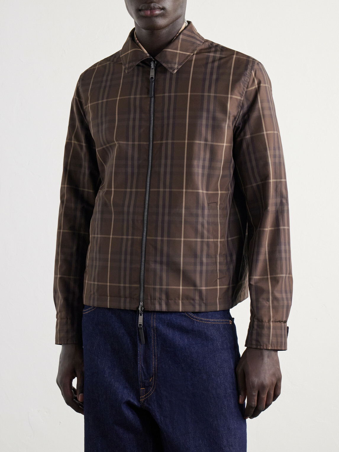 Burberry - Logo-Appliquéd Shell Jacket - Brown