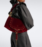 Chloé Marcie Foulard Small velvet shoulder bag
