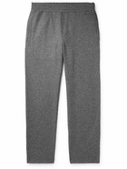 Moncler - Straight-Leg Logo-Appliquéd Wool-Blend Flannel Sweatpants - Gray