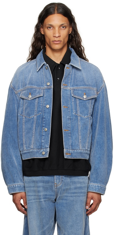 Photo: Alexander Wang Blue Oversize Brushed Denim Jacket