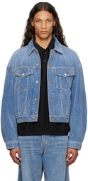Alexander Wang Blue Oversize Brushed Denim Jacket