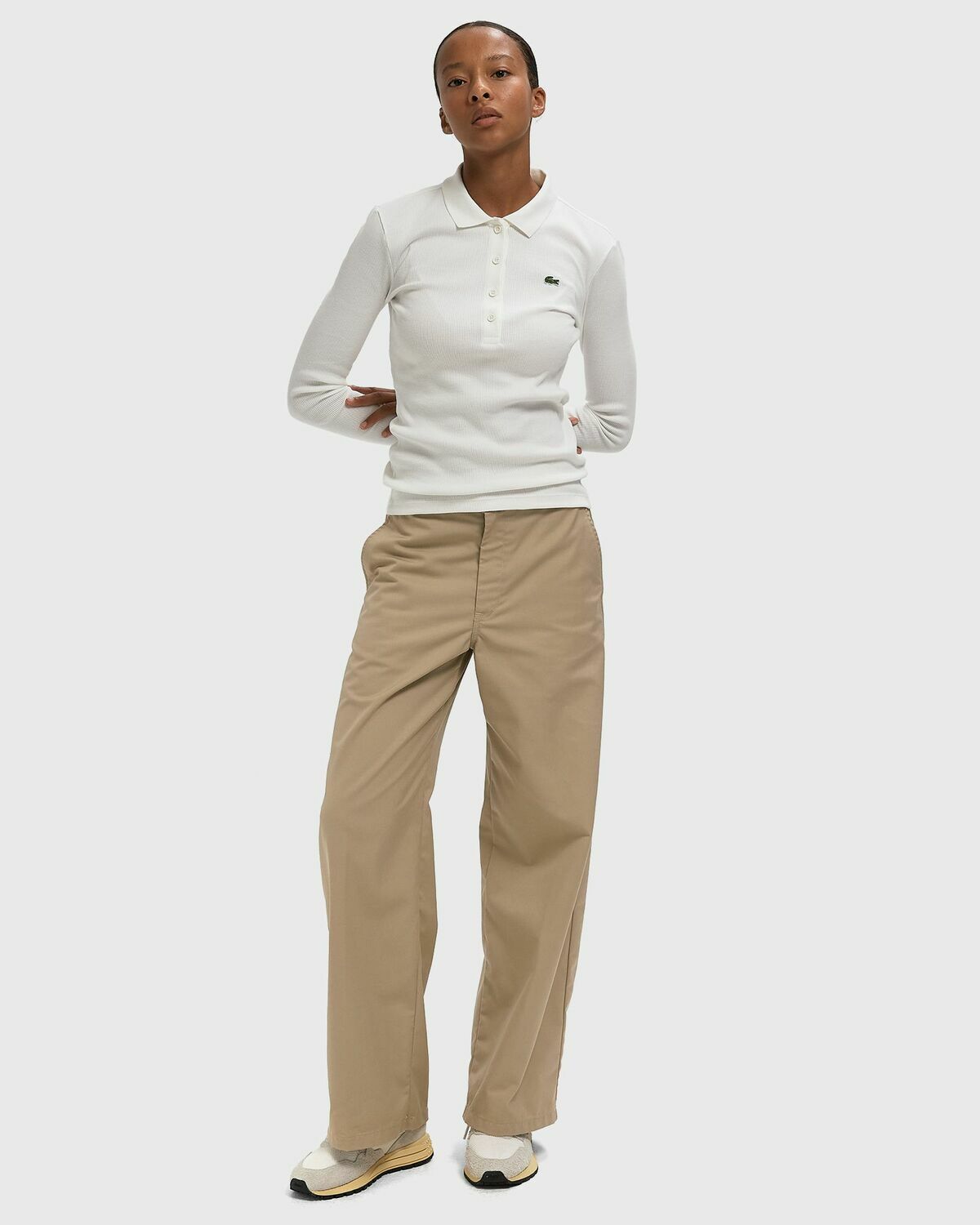 Lacoste POLOS White Womens Shortsleefe