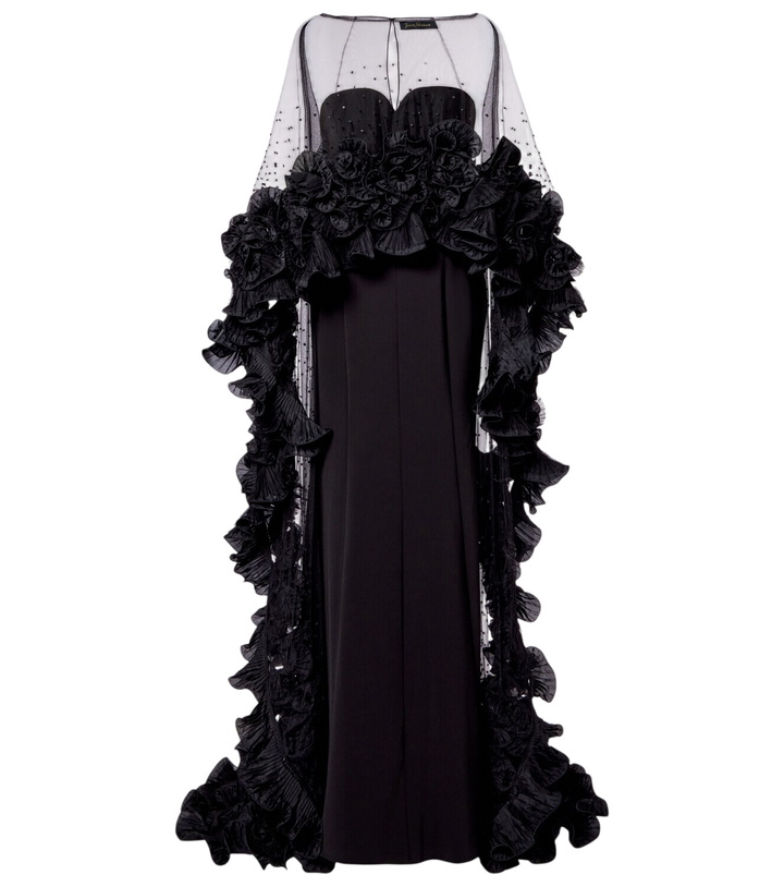 Photo: Jenny Packham Ruffled caped gown