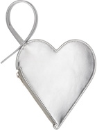 Jil Sander Silver Heart Coin Pouch
