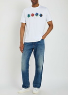 PS Paul Smith Floral-print Cotton T-shirt White