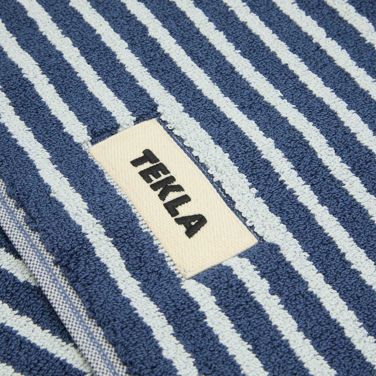 Tekla Fabrics Organic Terry Bath Mat in River Stripes 