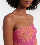 Cala de la Cruz Daphne printed mesh midi dress