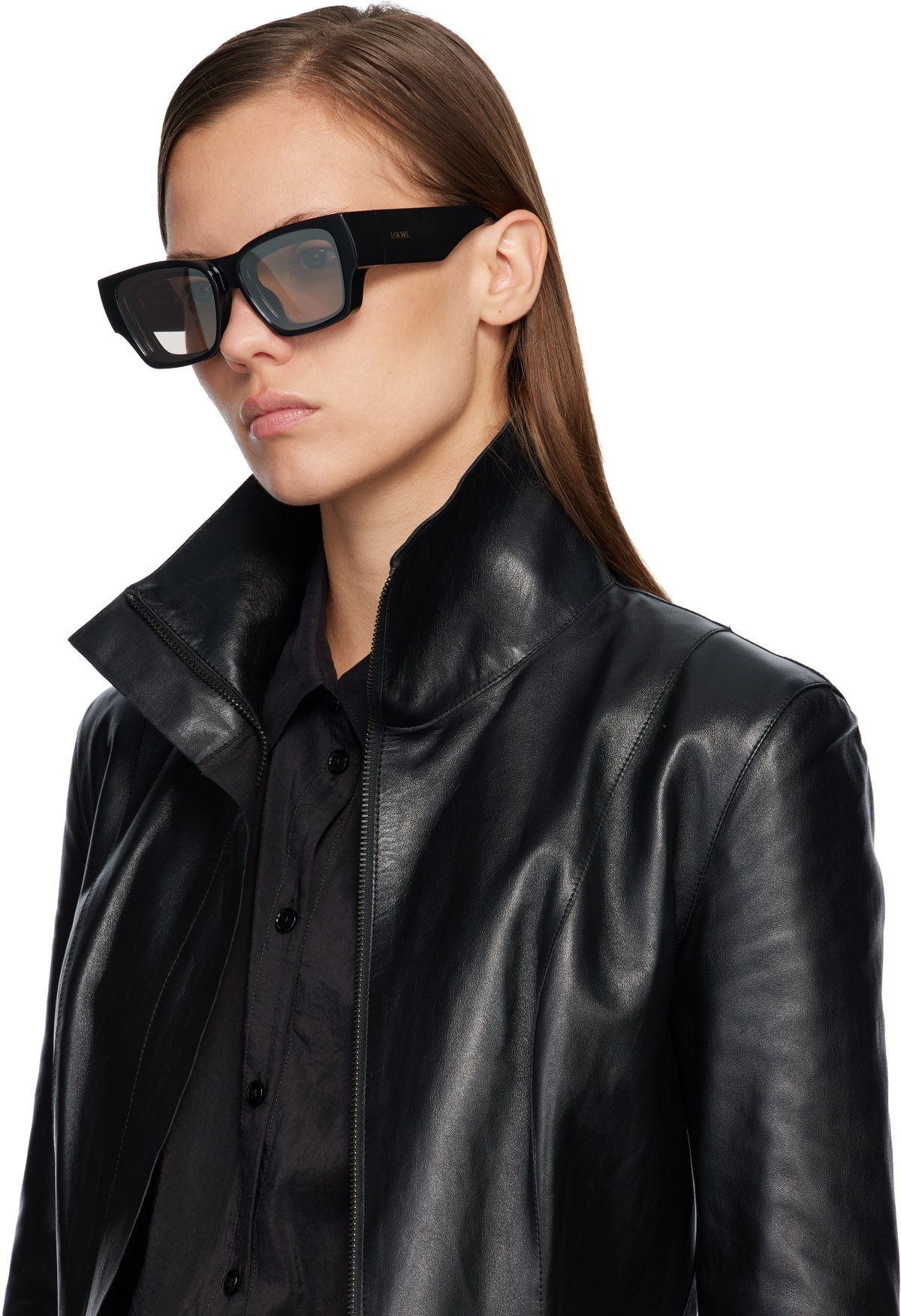 LOEWE Black Paula's Ibiza Goggle Rectangle Sunglasses