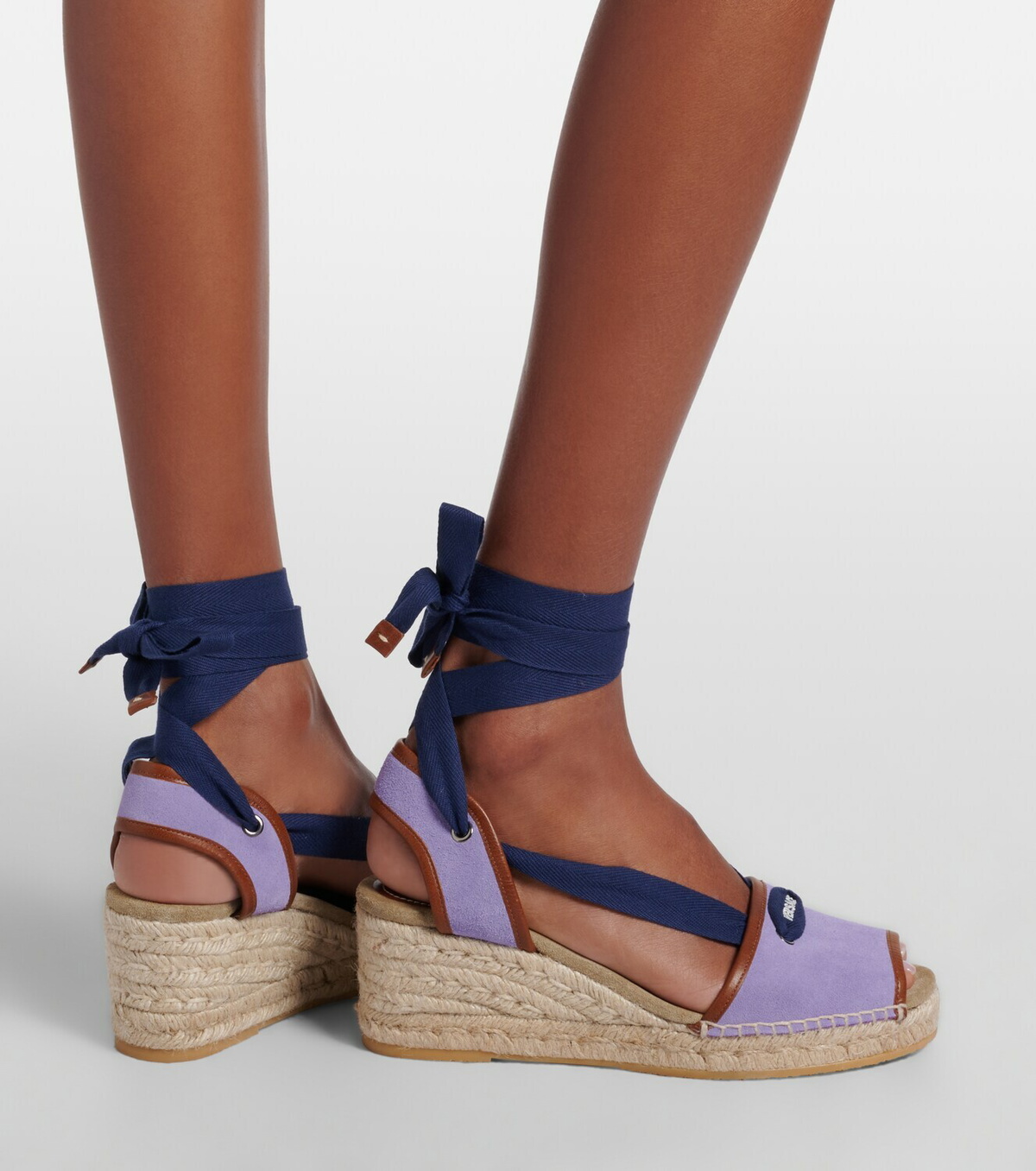 Versace Lola suede espadrille wedges
