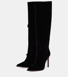 Aquazzura So Matignon 105 velvet knee-high boots