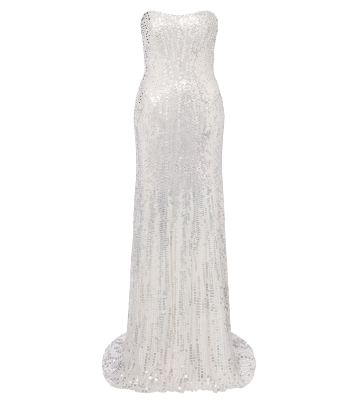 Photo: Jenny Packham Floating Heart sequined strapless gown