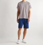 Oliver Spencer Loungewear - Danbury Striped Organic Cotton-Jersey T-Shirt - Purple