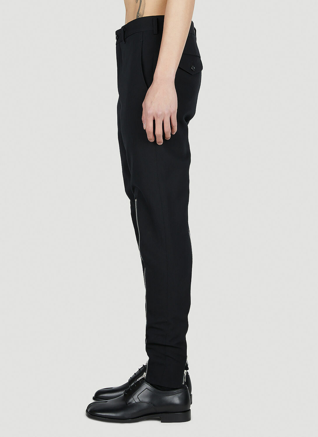 Comme Des Garçons Homme Plus Zip Motif Pants
