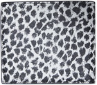 Saint Laurent Black & White Leopard Print Wallet