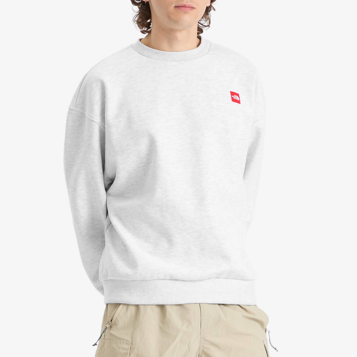 The North Face Men's Redbox Crew Sweat in Tnf Classic/Grey Heather