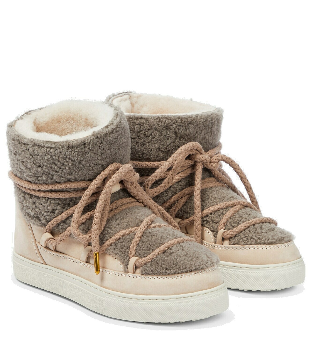 Photo: Inuikii Sneaker Classic shearling and leather ankle boots