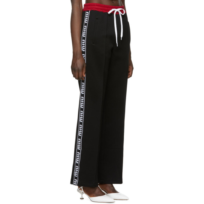 Miu Miu Black Logo Lounge Pants Miu Miu