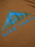 Nike Running - Trail Logo-Print Dri-FIT Running Top - Brown