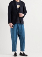 BLUE BLUE JAPAN - Slim-Fit Textured-Cotton Suit Jacket - Blue - M