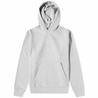 Maison Kitsuné Men's Embroidered Cordless Hoodie in Light Grey Melange