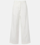 The Row Fadry cotton gabardine wide-leg pants