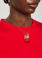 Marc Jacobs The Trinket Charm Cluster Plated Brass Necklace - Silver - One Size