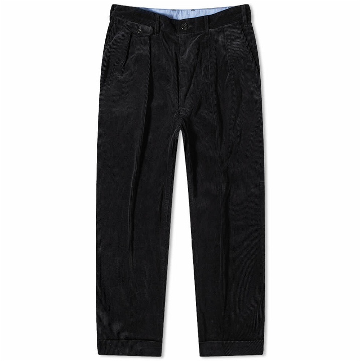 Photo: Beams Plus Men's 2 Pleat Corduroy Pant in Charcoal Grey